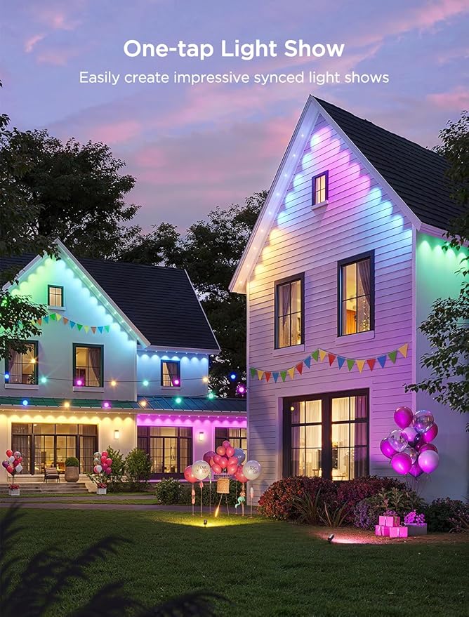 Govee Permanent Outdoor Lights 2, 50ft RGBIC Outdoor Lights with 36 LED Light...