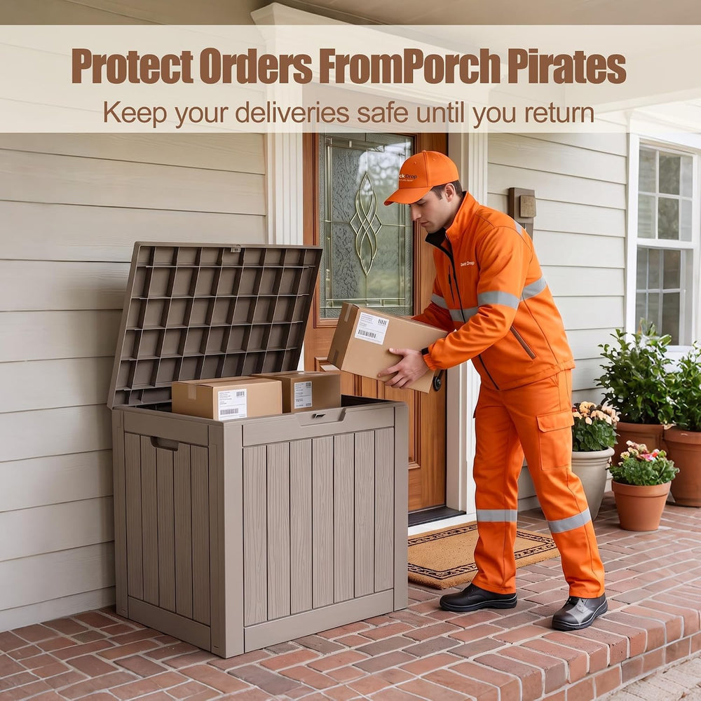 Package Delivery Boxes for Outside, 40 Gallon Outdoor Storage Box