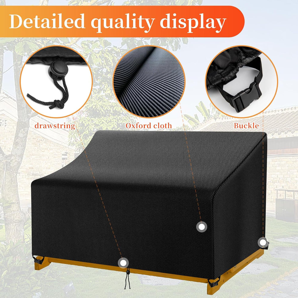 Outdoor Glider Bench Cover,Suitable for Glider Bench for Outside Patio,2-Pers...