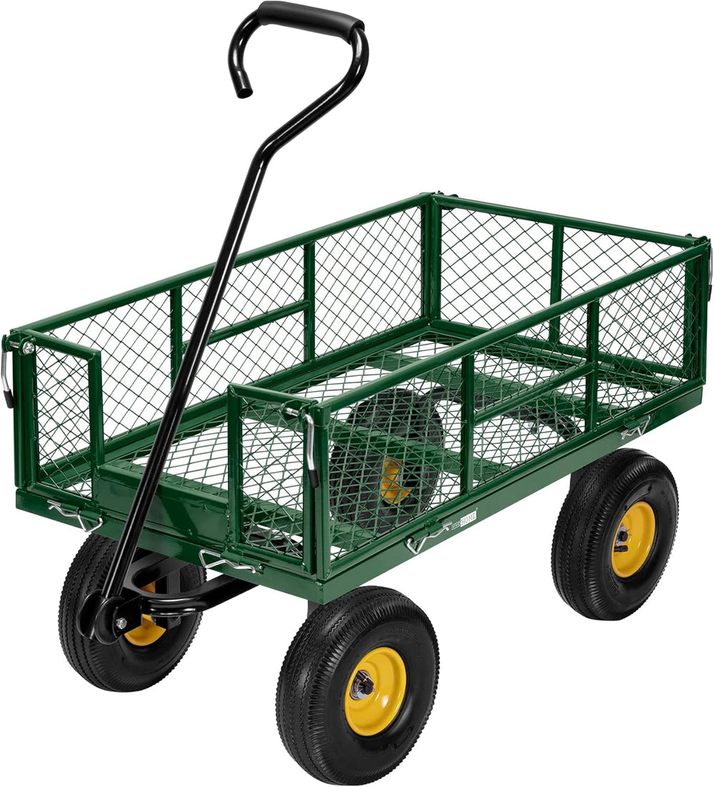 VIVOHOME Heavy Duty 880 Lbs 4.5 Cu Ft Mesh Steel Garden Cart Utility Wagon