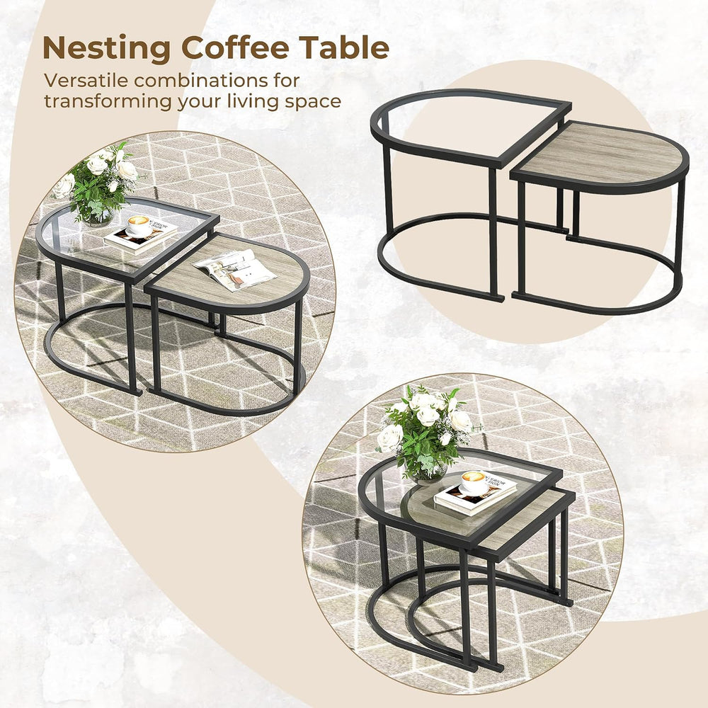 Grand patio 5-Piece Outdoor Furniture Set, 4 Seats Wicker Sofa Conversation S...