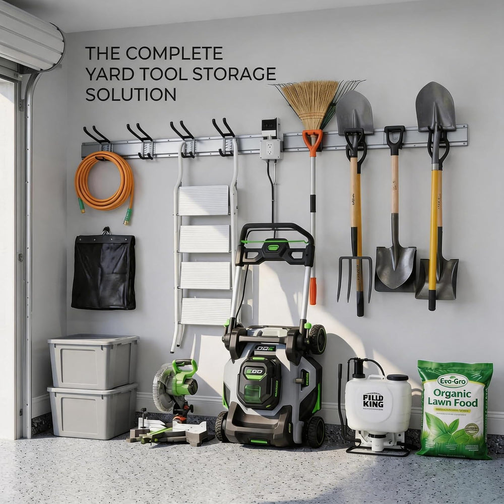 Aking Ace 48-Inch Garage Wall Organizer, Heavy-Duty Hook Set, 350lbs