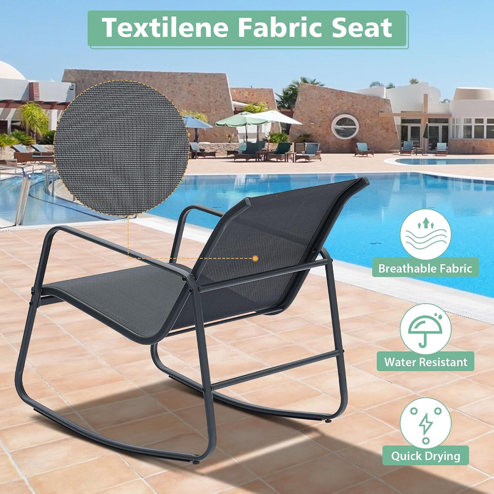 Ainfox 3 Piece Patio Furniture Set, All Weather Textile Outdoor Conversation ...