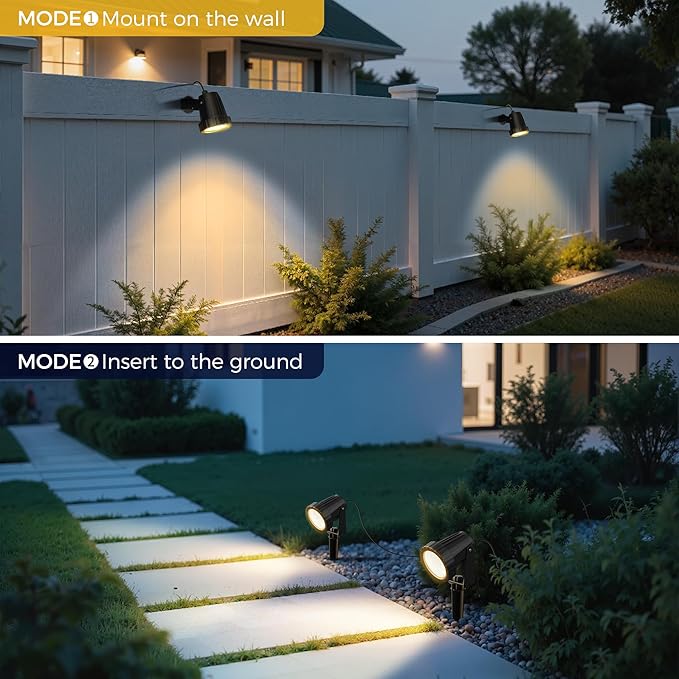 L LOHAS LED 12W Dusk to Dawn Outdoor Lighting, Auto On/Off 3000K Landscape Ou...