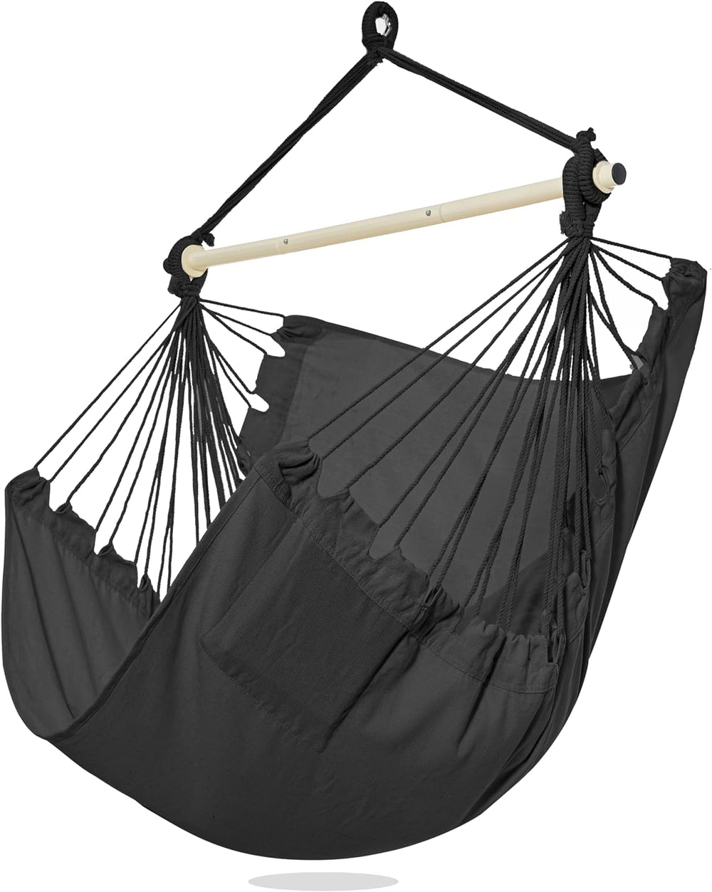 PNAEUT Hammock Chair Hanging Rope Swing for Outside Indoor for Bedroom, Outdo...