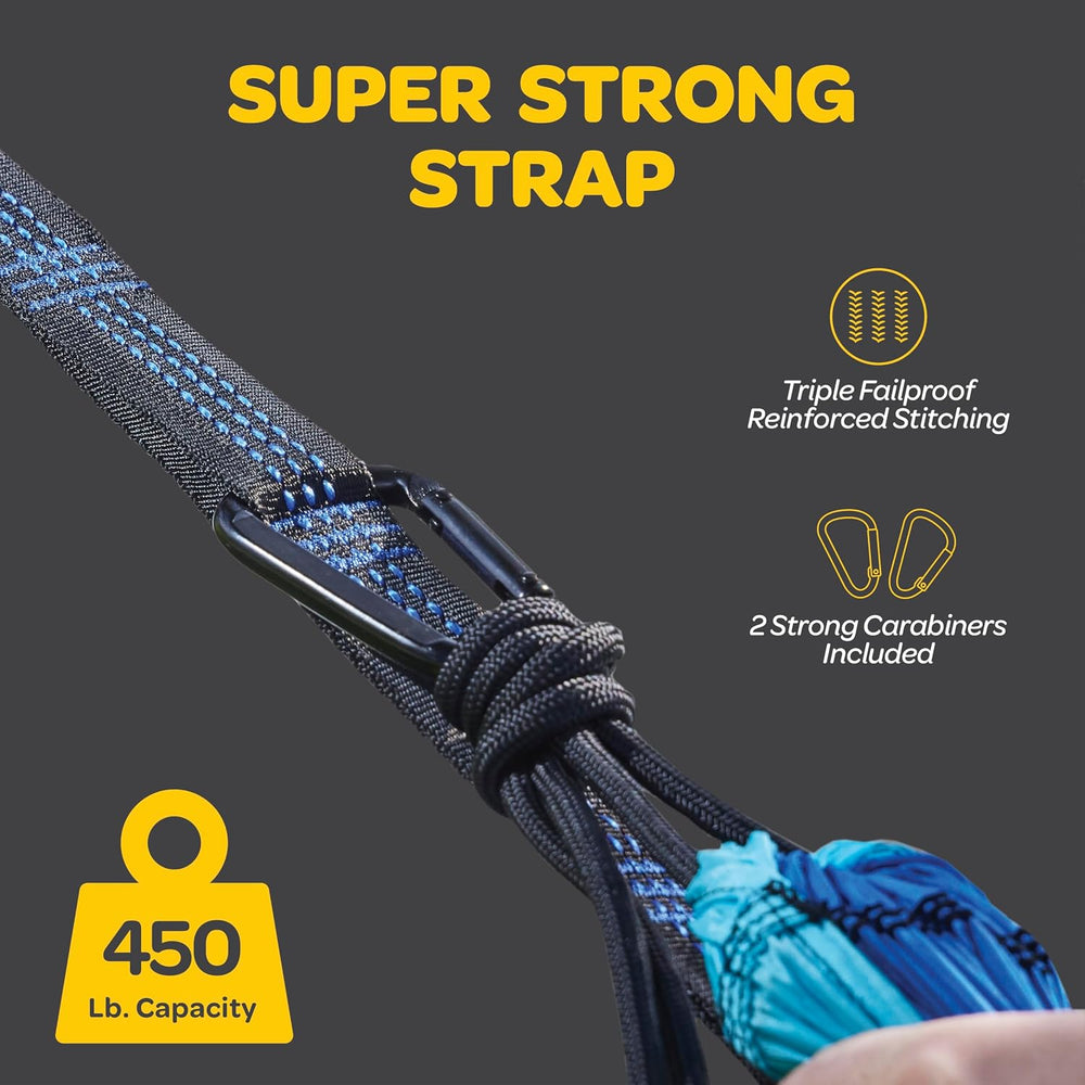 Durable Hammock 500 lb Capacity, Nylon Camping Hammock Chair - Double or Sing...