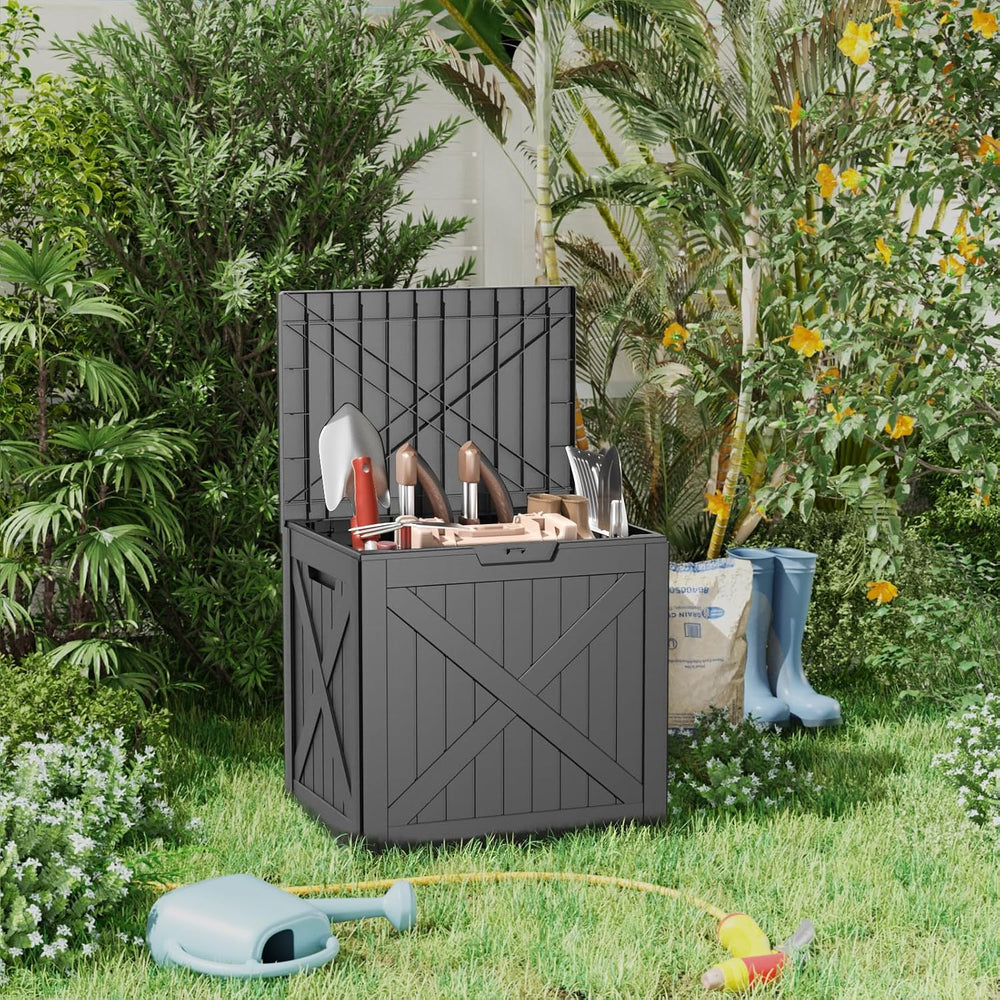 32 Gallon X Patten Outdoor Storage Box Weather Resistant UV Protection Waterp...