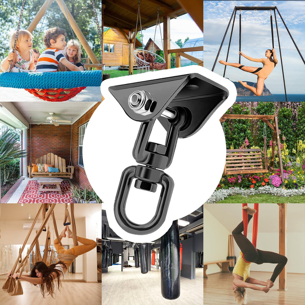 Heavy Duty Hammock Hanging Kit, 360° Rotating 1200 lb Swing Hangers for Hammo...
