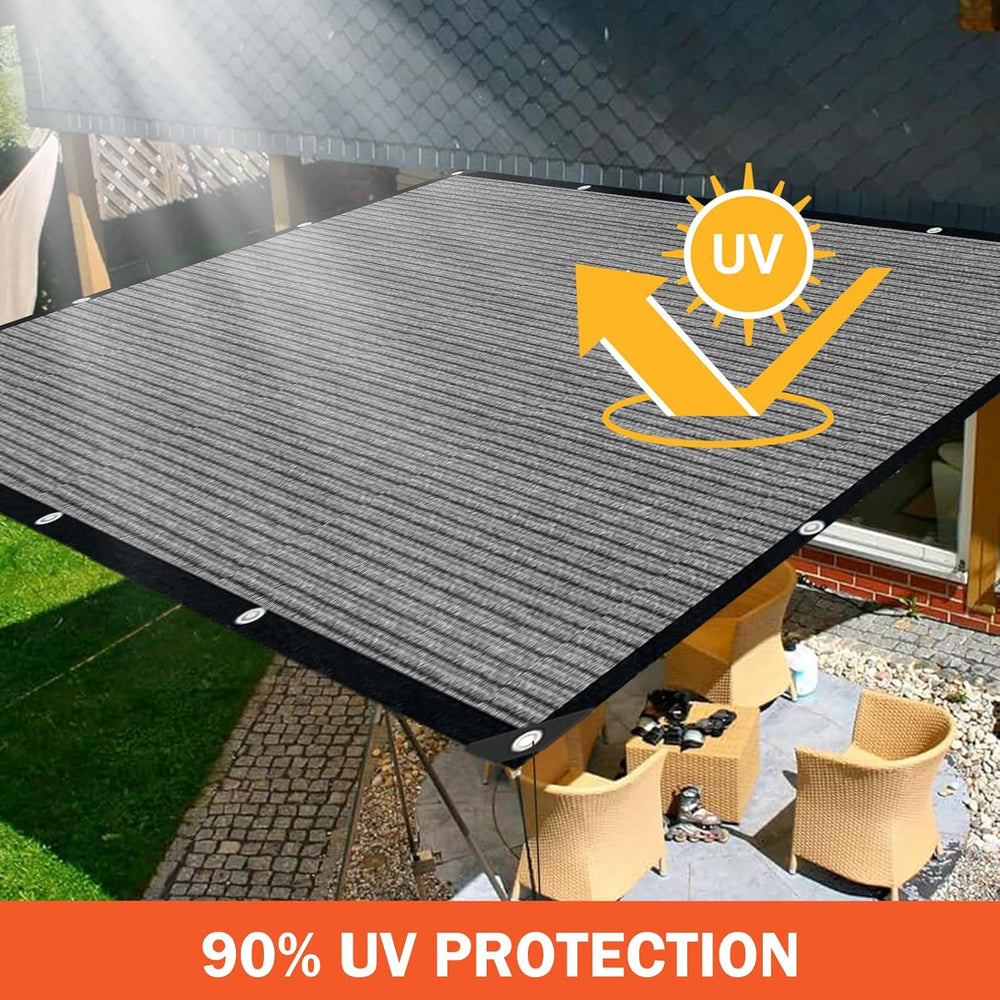 Sun Shade Cloth with Grommets,90% UV Protection Shade Fabric,Pergola Shade Co...