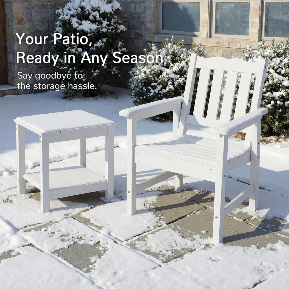 Stoog 3 Pieces All-Weather Patio Furniture Set, Include 2 Outdoor Chairs and ...