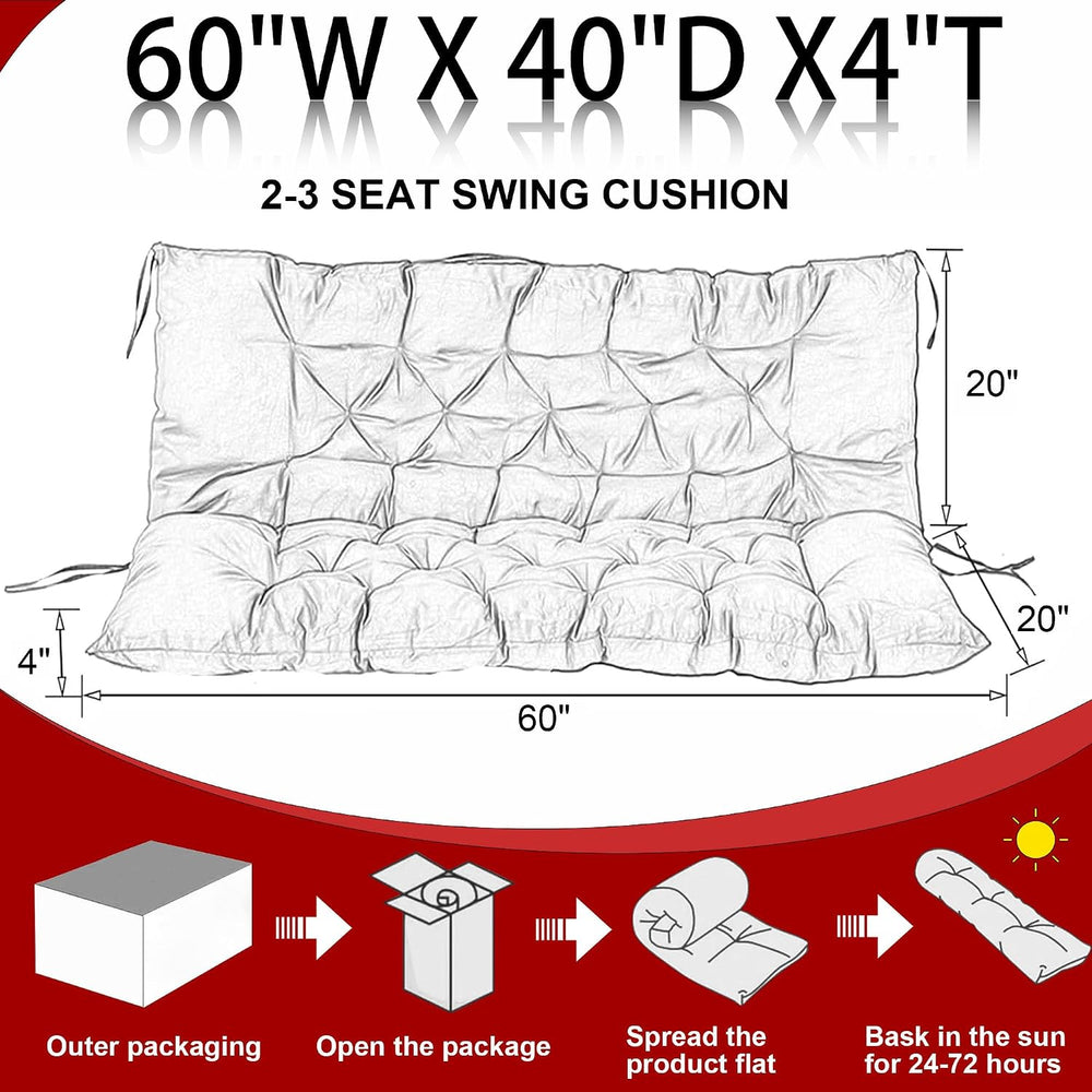 Porch Swing Cushions for Garden: Swing Replacement Cushions