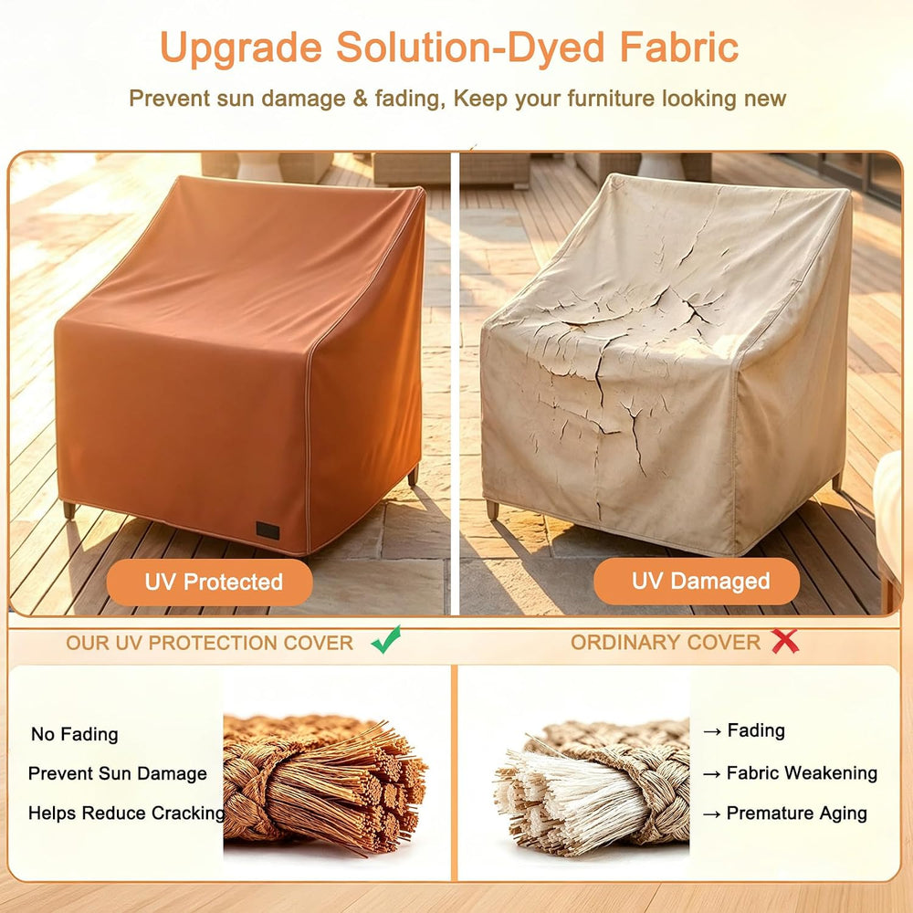 NettyPro Patio Chair Covers for Outdoor Furniture Set 2, 34"W x 37"...
