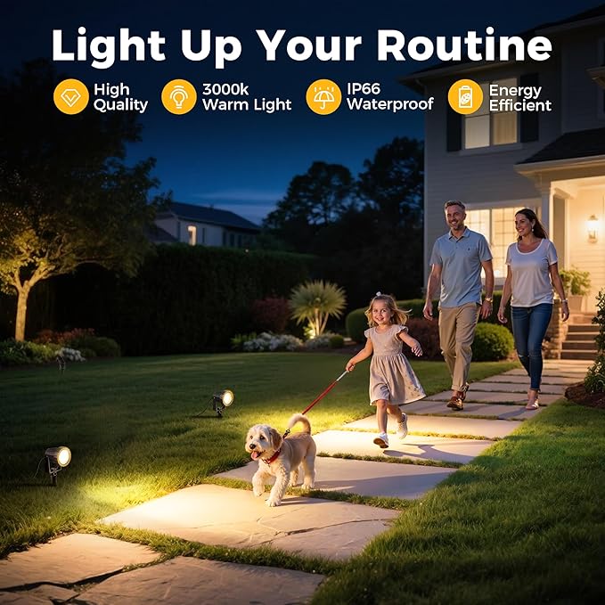 L LOHAS LED 12W Dusk to Dawn Outdoor Lighting, Auto On/Off 3000K Landscape Ou...