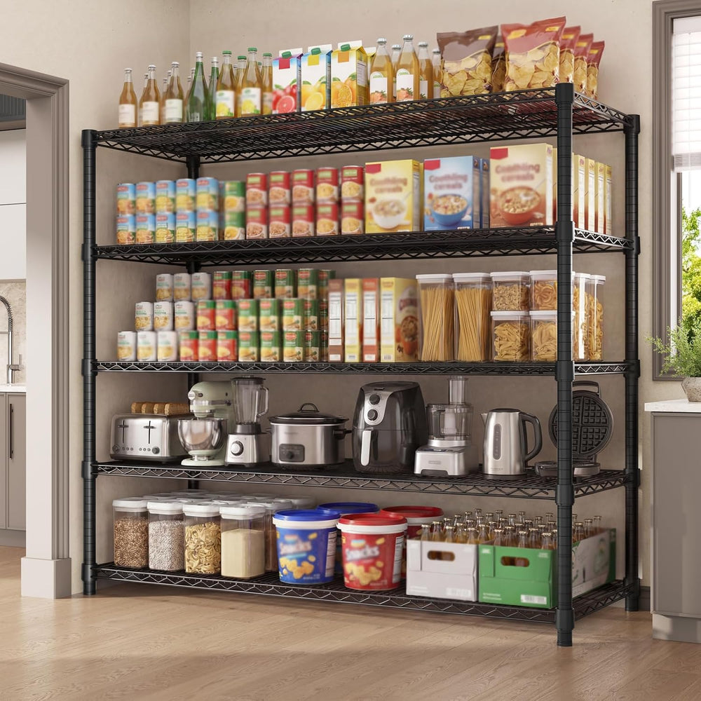 Garvee 76.8" H Storage Shelves 5-Tier Garage Shelving Adjustable for Pantry