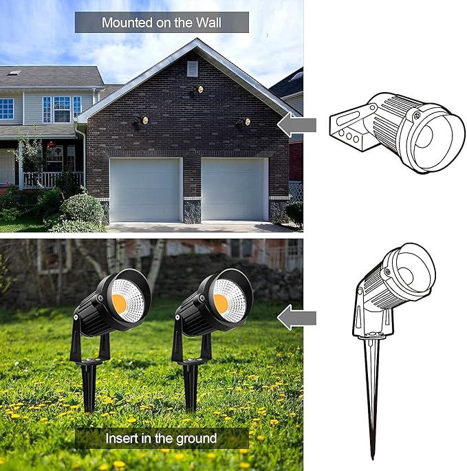 ZUCKEO 10W Low Voltage Landscape Lights LED Landscape Lighting with Connector...