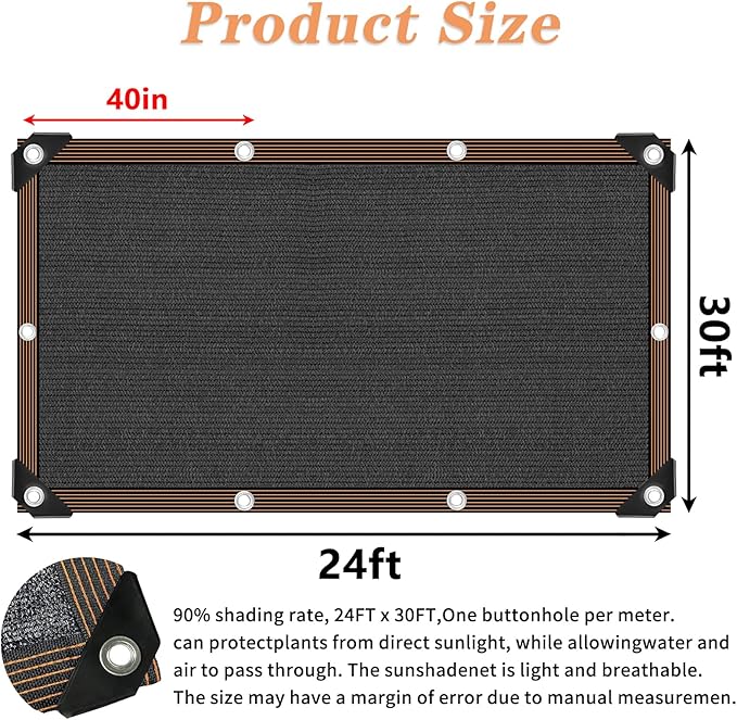 QLOFEI Shade Cloth for Patio, 80-90% Sunblock Sails for Garden Pergola Outdoo...