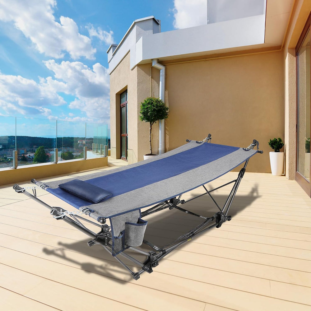 Portable Hammock with Stand, Collapsible Foldable Hammock Includes Removable ...