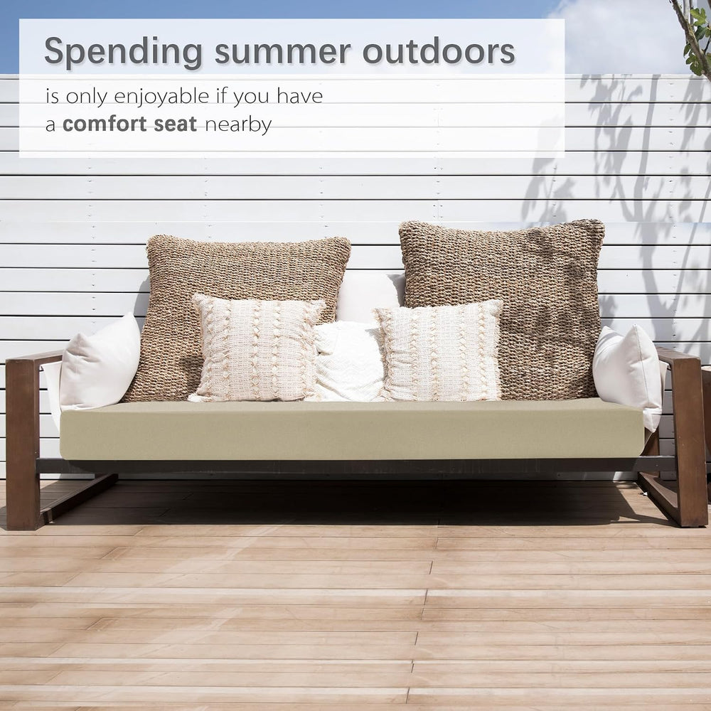 Favoyard Outdoor Bench Cushion, 48 x 18 Inch, Beige