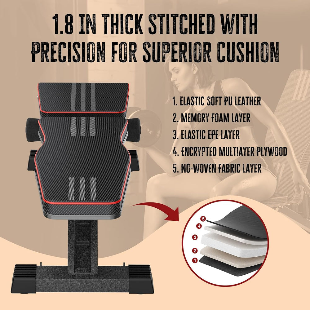 Multi-Function Compact Weight Bench Set Home Gym
