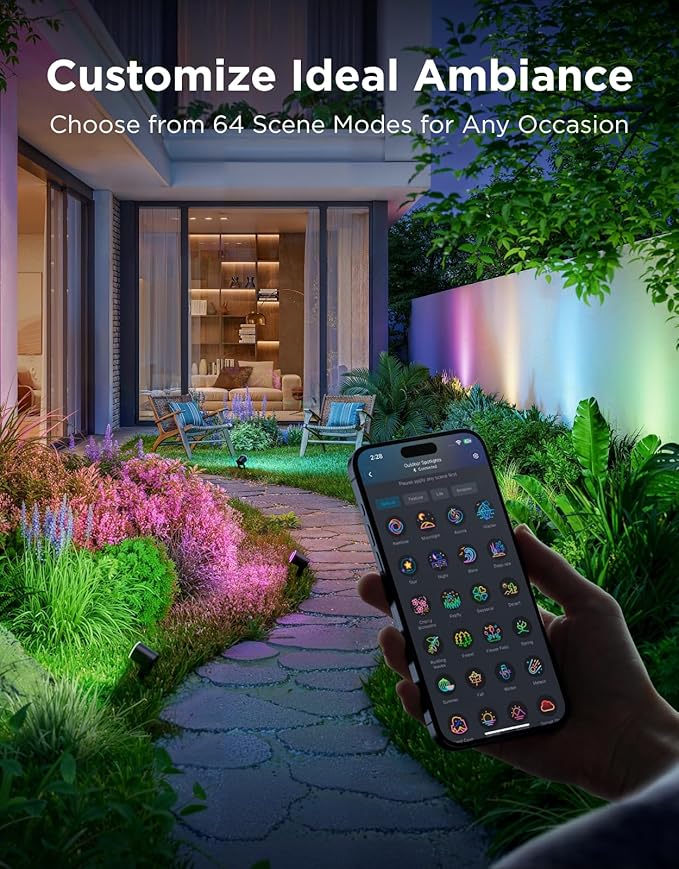 Govee Outdoor Spot Lights 2, IP67 Waterproof Spotlights, Landscape Lights Wor...