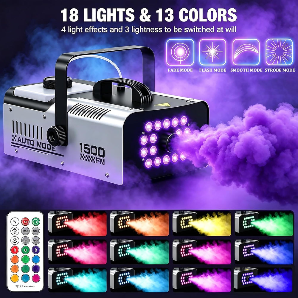 1500W Fog Machine Outdoor Indoor, Halloween Smoke Machine Fog 20000 CFM