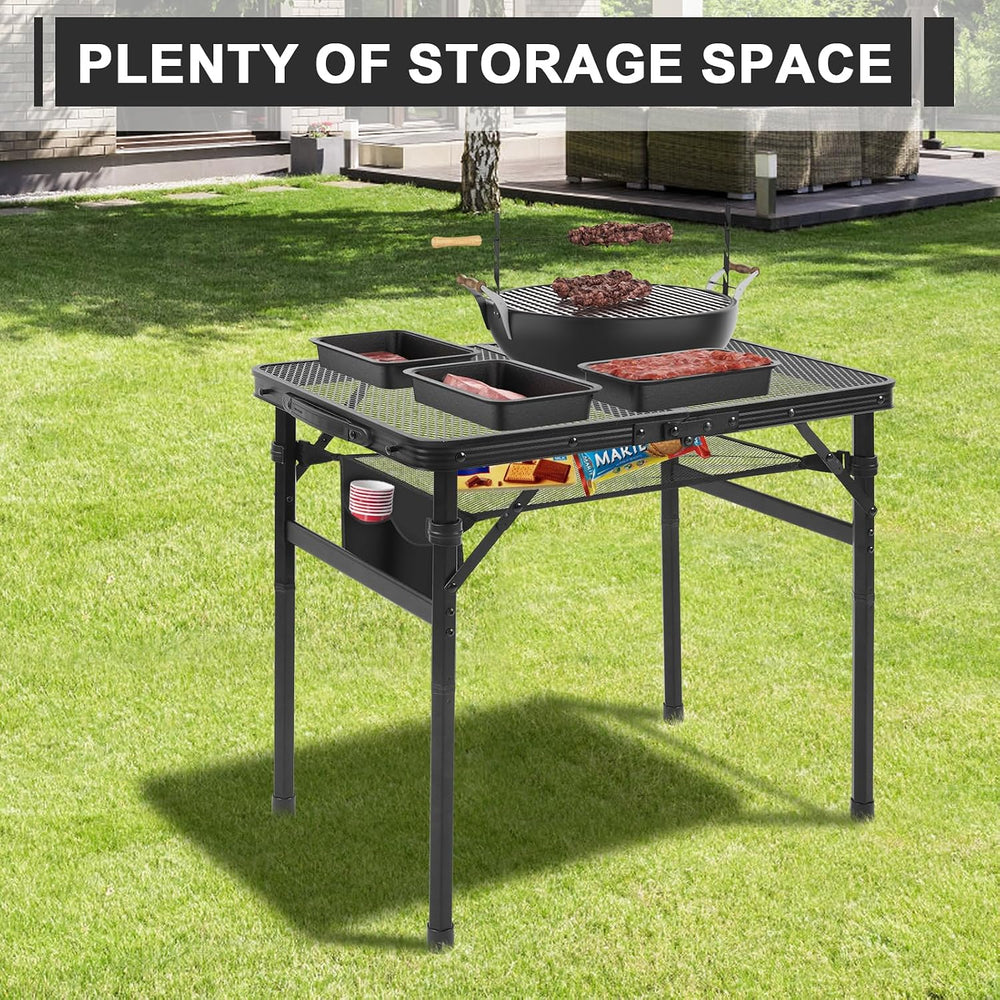 Camping Portable Folding Matel Grill Table,2x1.3 FT