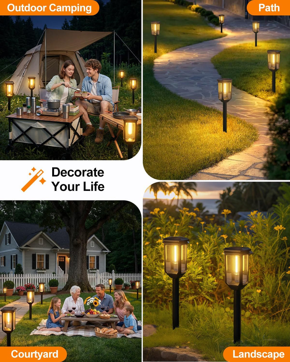 Tenmiro Solar Pathway Lights Outdoor 8 Pack, Bright Solar Garden Lights | IP6...