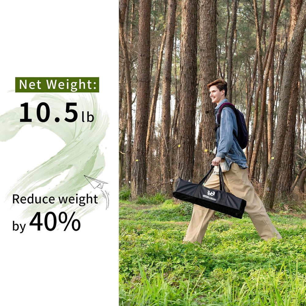Whitsunday Folding Camping Table Aluminum Portable Roll-Up Picnic Table 4-6 P...