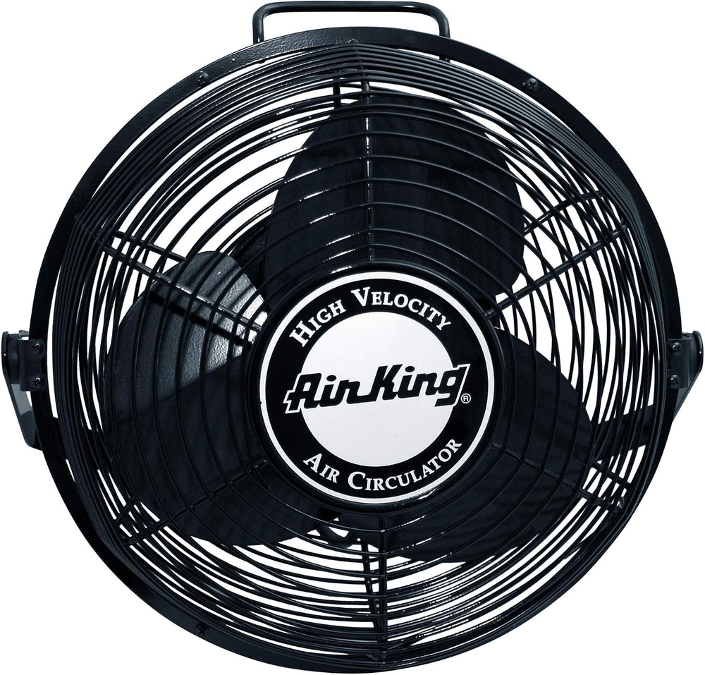 Air King 9312 Powder-Coated Steel Multi-Mount Wall Fan, Black