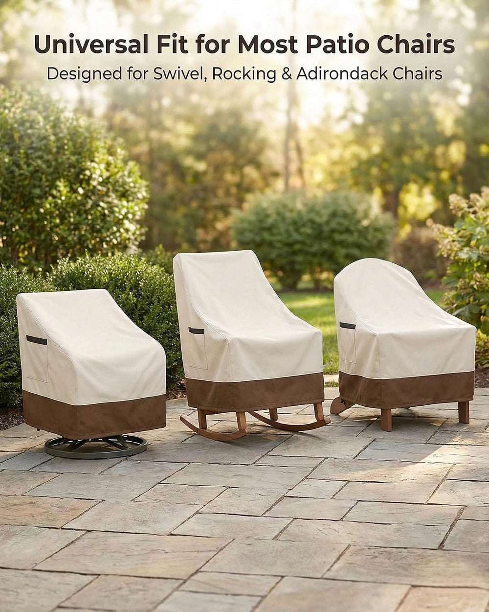 Outdoor Furniture Covers 4-Pack, Heavy Duty 600D Oxford Fabric Patio Chair Pr...