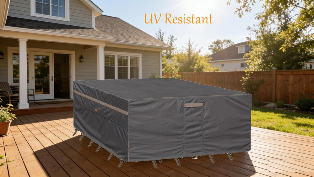 Garden Blasam Waterproof Patio Furniture Cover 128W x 82D in Dark Grey