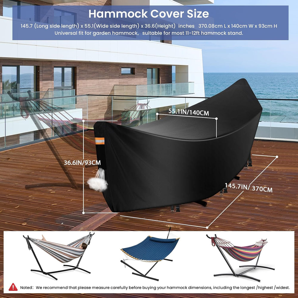 Hammock Cover Waterproof, 420D Stand Covers for Outdoor,Fits for 11-12ft