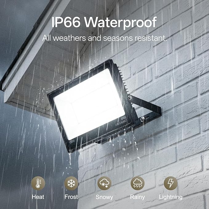 USTELLAR 120W LED Flood Lights Outdoor Hardwired 2Pack Bright 120W Equiv. 240...