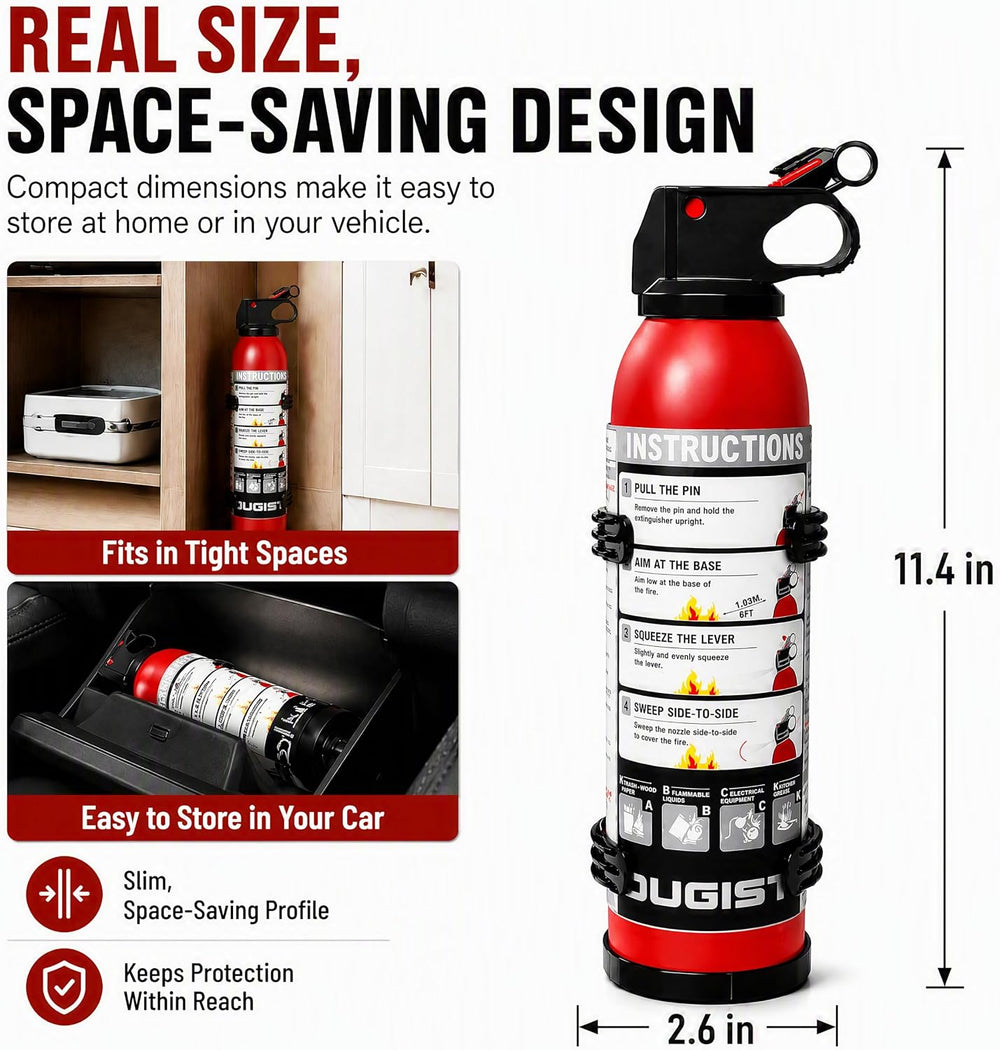 Small Fire Extinguisher for Home & Car – (2-Pack, 1.32lb Each) Portable A...