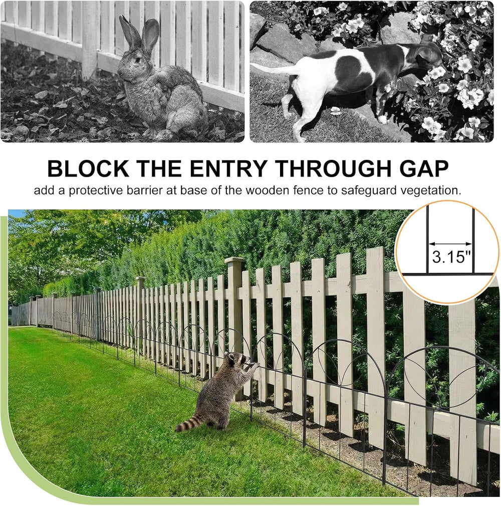 Small Garden Fence 24in(H) x20ft(L), Decorative Fencing 19 Pack