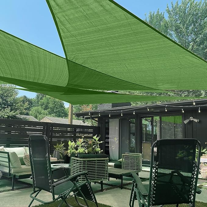 LOVE STORY Custom Size 12'x18'x21.6' Piquant Green Sun Shade Sail...