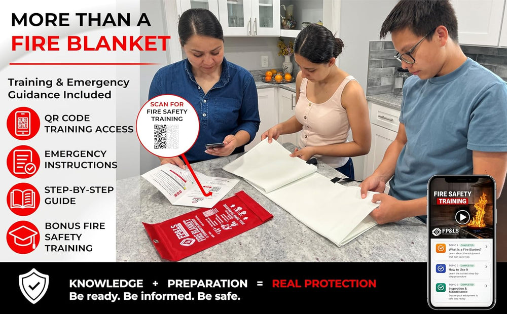 FP&LS - Fire Blanket for Kitchen & Home – Emergency Fire Blanket 40” ...