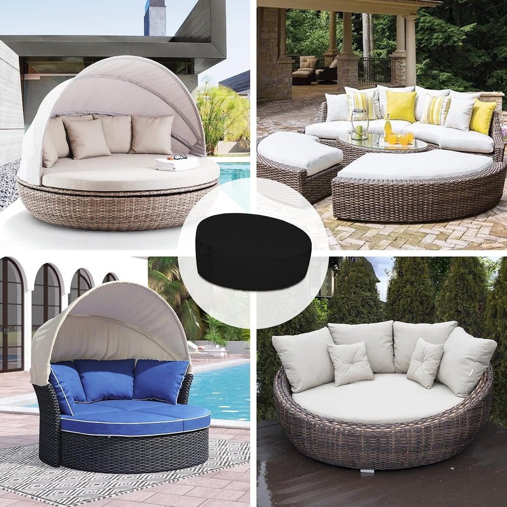 Easy-Going Heavy Duty 600D Outdoor Daybed Cover, 75" Dia x 35"/18&q...