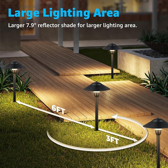 SUNVIE LED Low Voltage Landscape Lighting 12V Landscape Lighting Kit with Con...