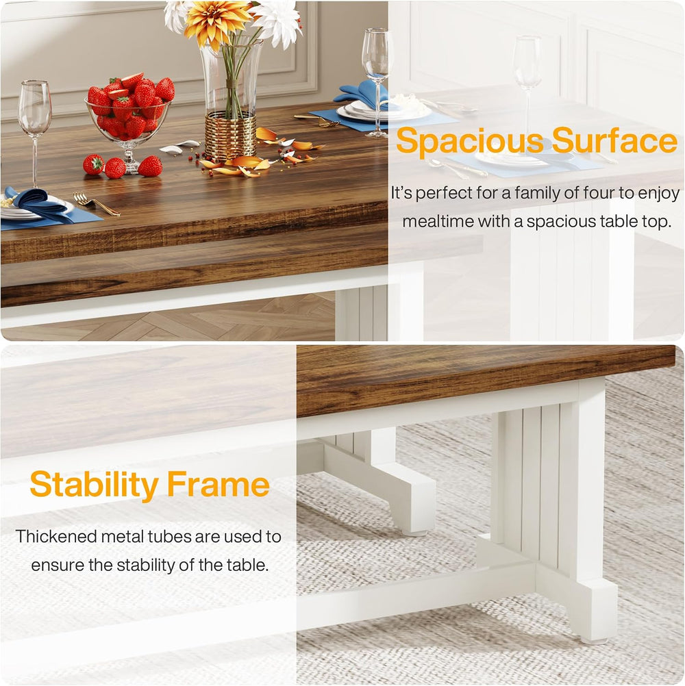 Tribesigns 47-Inch Small Dining Table Set for 2, 3-Piece Kitchen Table with 2...