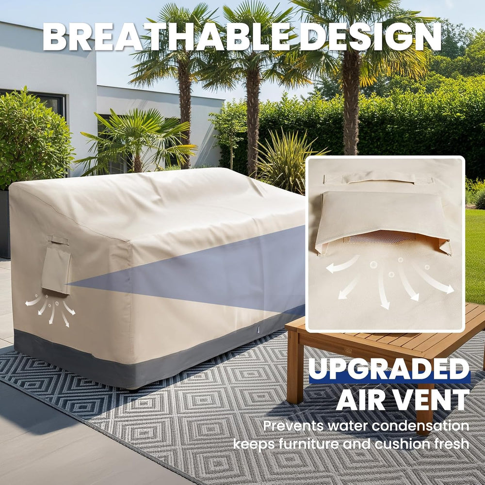 Extra Heavy Duty 2 Seater Outdoor Sofa Cover Waterproof - Patio Furniture Lov...