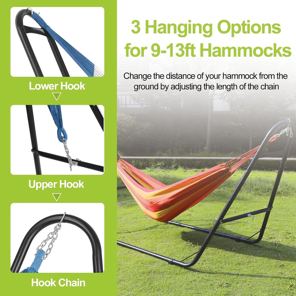 Durable Heavy Duty Steel Hammock Stand for Outside, 550LBS Capacity