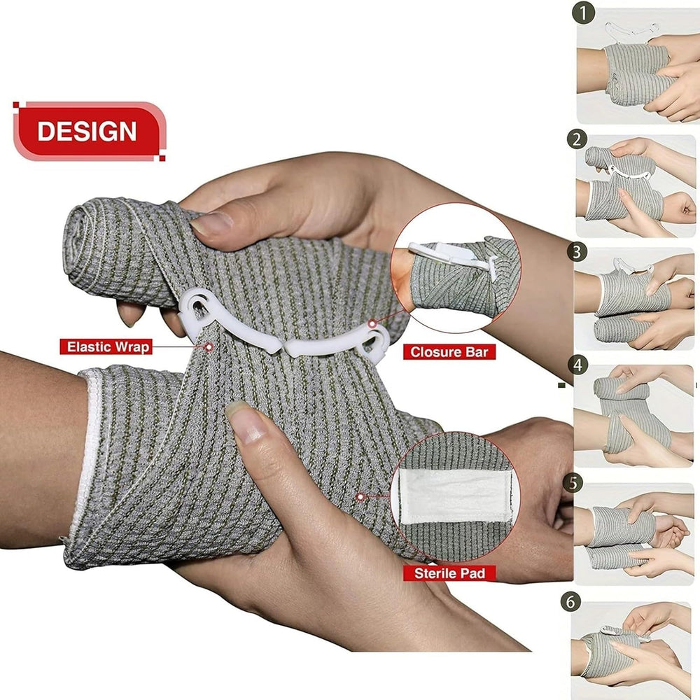 IFAK Trauma Kit with Emergency Compression Strap, 6-Inch Bandage, Splint, Out...