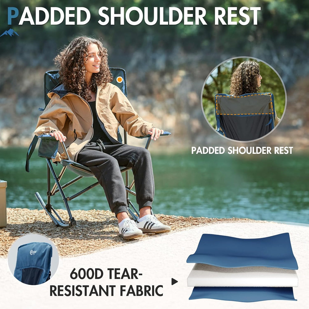 Portal Outdoor Rocking Camping Chair Folding Portable Rocker