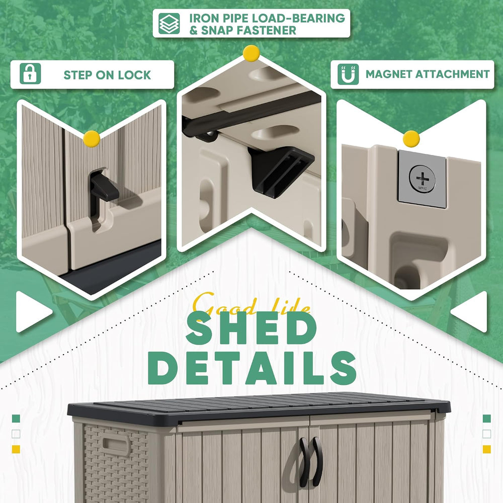 Devoko Outdoor Storage Cabinet 50 Cu Ft with Lockable Doors, Vertical Storage...