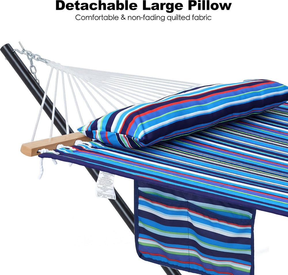 GAFETE 2 Person Hammock with Stand for Outside, Heavy Duty Steel Stand