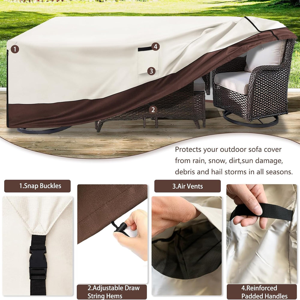Patio Furniture Cover for 5 Pieces Set-Waterproof 600D Oxford Fabric Cover fo...