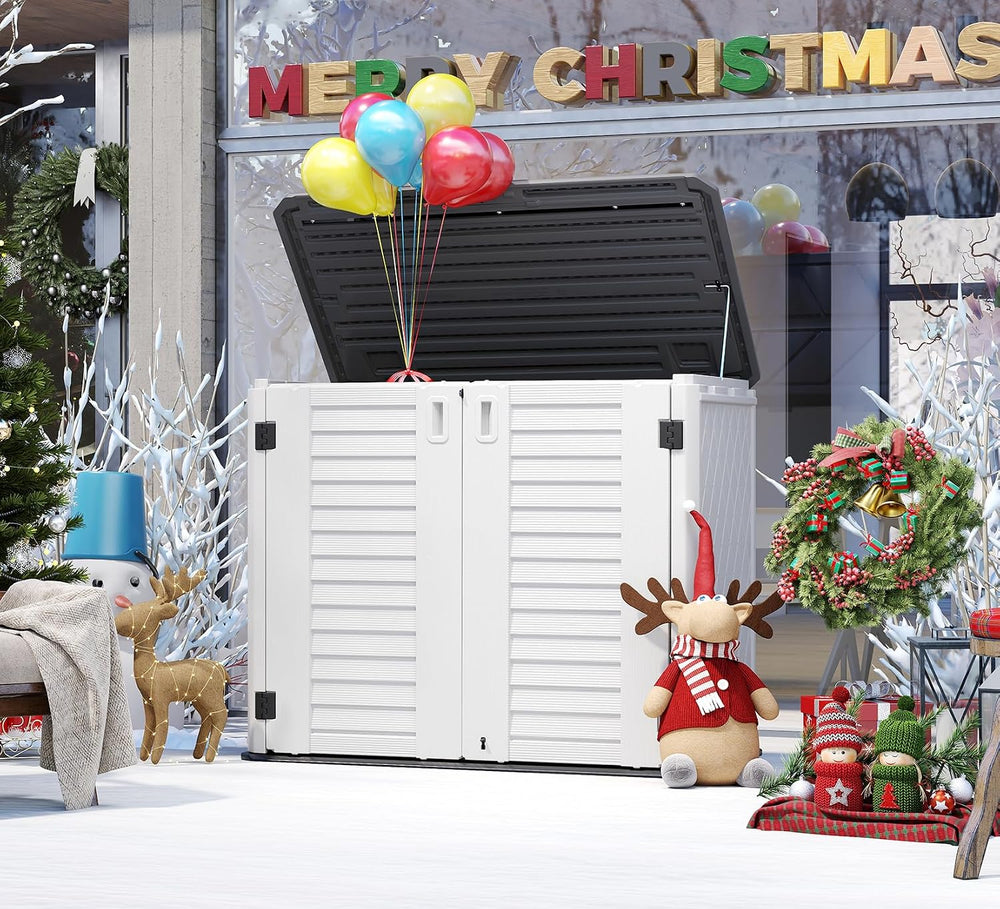 HOMSPARK Storage Shed Weather Resistance, Multi-Purpose Outdoor Storage Cabin...
