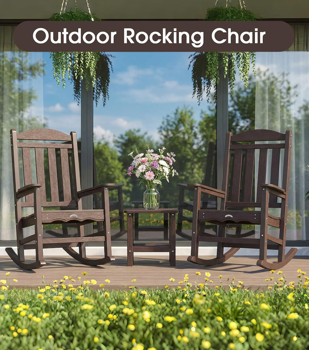 Oversized Outdoor Rocking Chai, Adirodnack Patio Rocker Heavy Duty