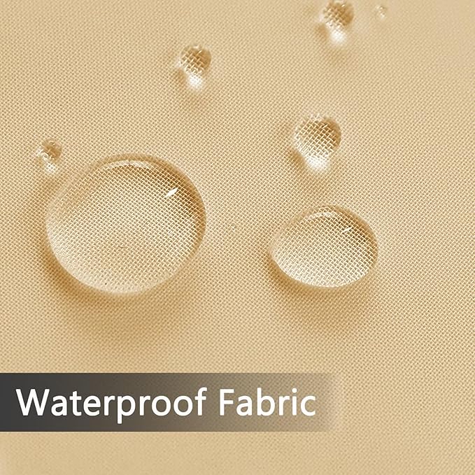 SpaceDresser Waterproof Outdoor Sheer Curtains for Patio - 4 Panels Rod Pocke...